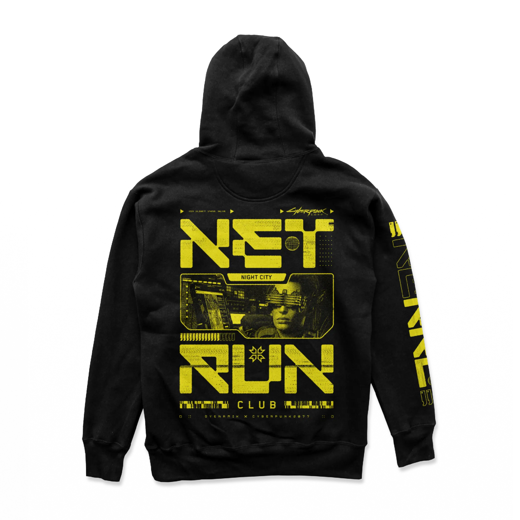 Cyberpunk 2077 - Net Run Club Hoodie Yellow - Image 3