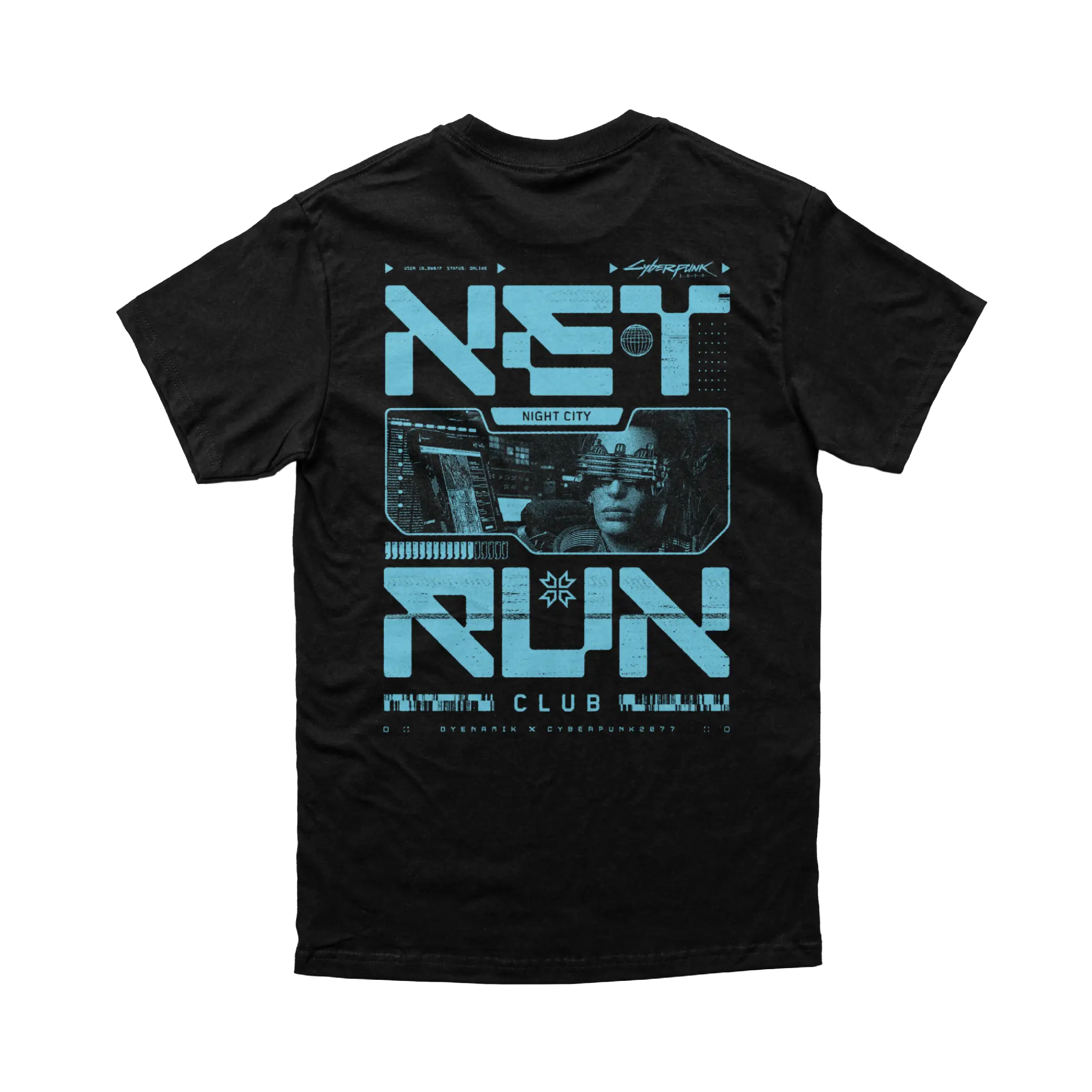 Cyberpunk 2077 - Net Run Club Tee (B) Blue - Image 3